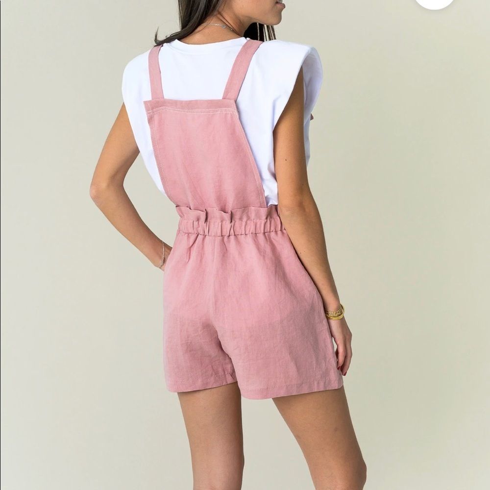 ASHLEY STAMBOULI LINEN OVERALLS M - Picture 3 of 9